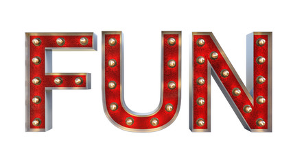 Digital 3D Illustration of cutout Characters with Light Bulbs