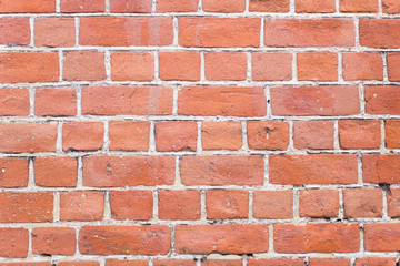 Red old brick wall background