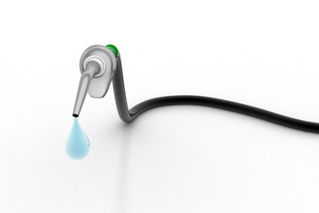 Fuel pump nozzle with drop oil