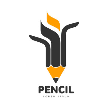 Premium Vector | Sketch book logo, pencil with book logo design | Book logo,  Painting logo, Vector logo design