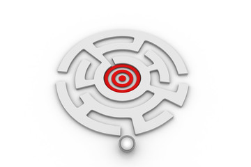 Labyrinth with target icon