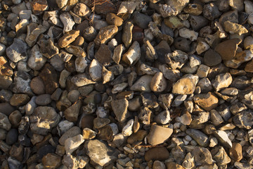 Pebbles of different sizes