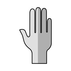 hand human silhouette icon vector illustration design
