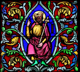 Stained Glass depicting the Prophet Nathan