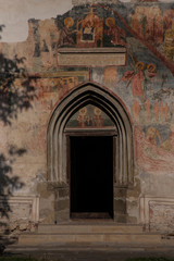 Fototapeta na wymiar Painted monastery in Patrauti, Romania