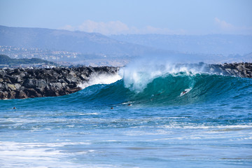 Newport Beach Wedge Surf Spot