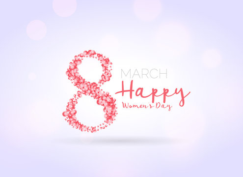 woman's day background with flower decoration