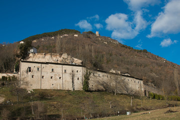 Antica e famosa abbazia di Sant'Eutizio distrutta dal terremoto di Norcia