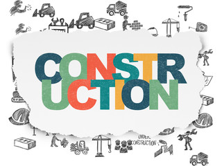Fototapeta premium Construction concept: Construction on Torn Paper background