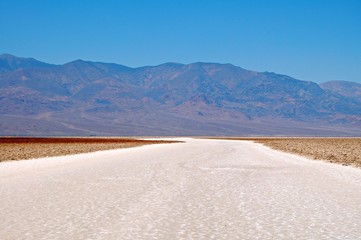 Salt pan in the Death Valley National Park in the USA