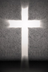 Bright Cross on grey