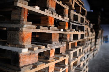 background wooden pallets. furniture from pallets