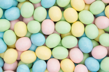 Old fashion pale multi colored Easter egg background