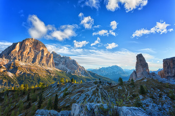 Mountain Cinque Torri (The Five Pillars), Dolomites, Italy