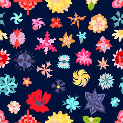 Fototapeta na wymiar Seamless pattern with beautiful flowers.