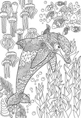 Happy dolphin with high details.
