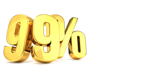 99 % golden 3d render