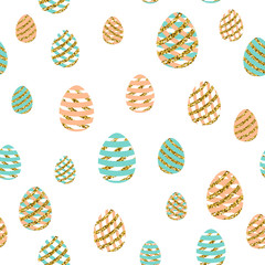 Vector illustration of easter greeting seamless pattern