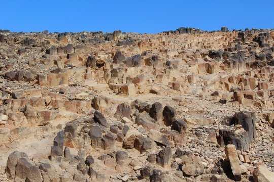 The Carpentry Rocks inside the Ramon Crater, HaMinsara in Israel
