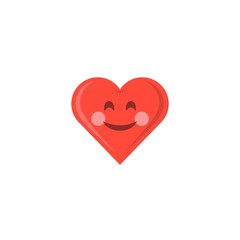 Abstract valentine's day emoticon heart icon
