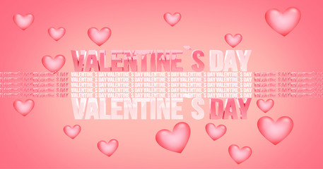 valentines day modern abstract 3d render background
