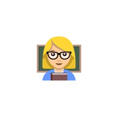 Abstract teacher emoticon illustration