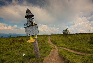 Summertime midday in Bieszczady Mountain range