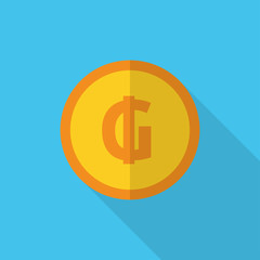 currency symbol on gold coin Paraguay Guarani