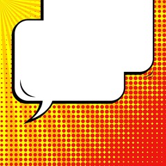 Abstract creative concept vector comic pop art style blank, layout template with clouds beams and isolated dots background. For sale banner, empty speech bubble set, illustration halftone book design.