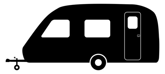 Old Caravan Silhouette