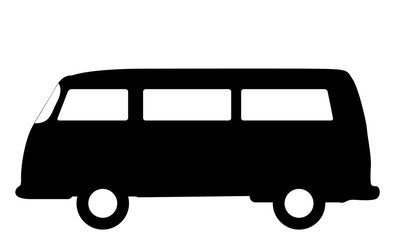 RV Camper Van Silhouette