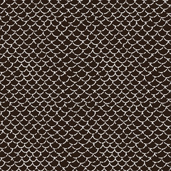 Vector abstract seamless wavy pattern in fish scale style. © Drekhann