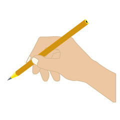 Hand with pencil