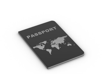 Passport with map