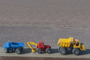 Toy construction vehicles background