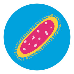 Bacteria virus microscopic isolated microbes icon human microbiology organism and medicine infection biology illness pathogen mold vector illustration.