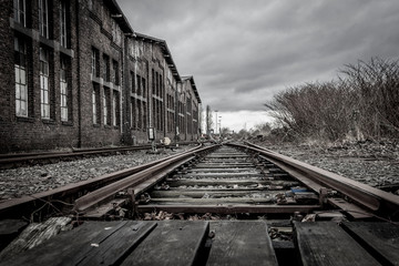 Abandoned railway station near Duisburg