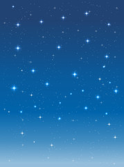 starry sky in the night. vector vertical background
