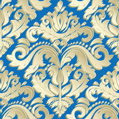 Seamless oriental ornament. Fine vector traditional oriental pattern with 3D elements, shadows and highlights
