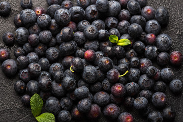 Fresh blueberries close-up