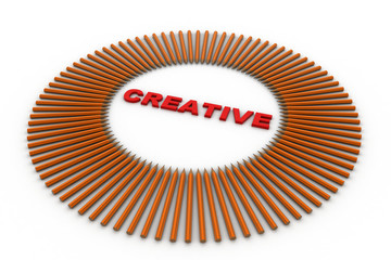 Creative pencil circle