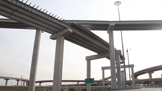 Highway 35 construction near highway 121 in Lewisville