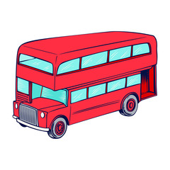 Double decker red bus