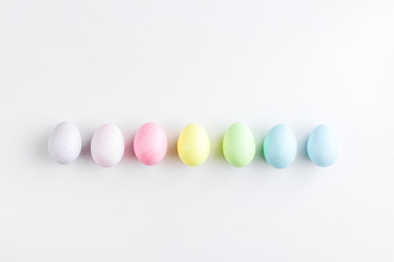 Easter concept on white background top view mockup