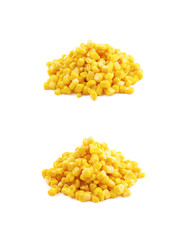 Pile of yellow corn kernels