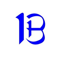 initial letter B,H black color logo vector