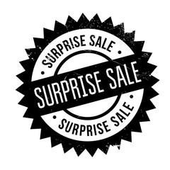 Surprise Sale rubber stamp. Grunge design with dust scratches. Effects can be easily removed for a clean, crisp look. Color is easily changed.
