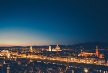 Fototapeta na wymiar City of Florence During Dusk