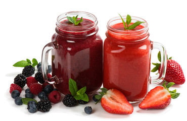Organic berries and  smoothies