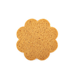 Single gingerbread cookie isolated